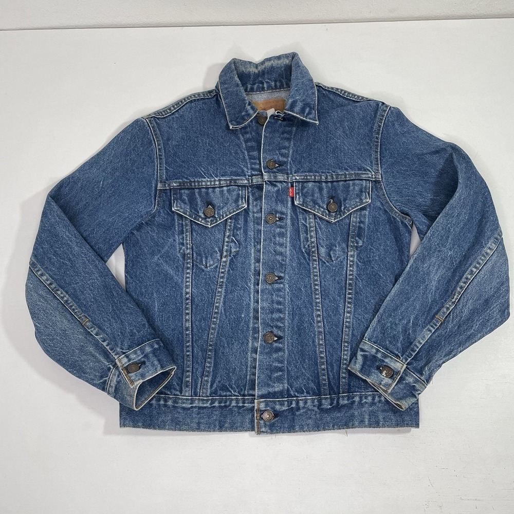 70's Levis Denim Trucker Jacket Type 3 Mens 70505 0217 SZ 38 Med Wash Jean